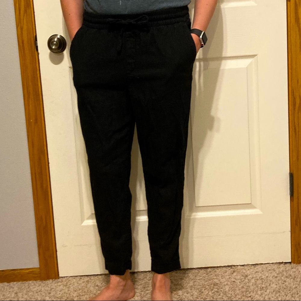 Linen Cropped Pants